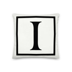 Letter I Border Monogram Decorative Throw Pillow Cushion, Pillow, $ 64.50, A Moment Of Now™