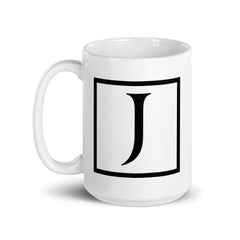 Letter J Border Monogram Coffee Tea Cup Mug, Mug, $ 17.50, A Moment Of Now™