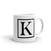Letter K Border Monogram Coffee Tea Cup Mug, Mug, $ 17.50, A Moment Of Now™