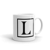 Letter L Border Monogram Coffee Tea Cup Mug, Mug, $ 17.50, A Moment Of Now™