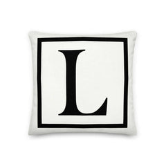 Letter L Border Monogram Decorative Throw Pillow Cushion, Pillow, $ 64.50, A Moment Of Now™
