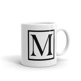 Letter M Border Monogram Coffee Tea Cup Mug, Mug, $ 17.50, A Moment Of Now™