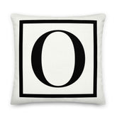 Letter O Border Monogram Decorative Throw Pillow Cushion, Pillow, $ 71.50, A Moment Of Now™