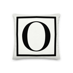 Letter O Border Monogram Decorative Throw Pillow Cushion, Pillow, $ 64.50, A Moment Of Now™
