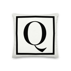 Letter O Border Monogram Decorative Throw Pillow Cushion, Pillow, $ 64.50, A Moment Of Now™