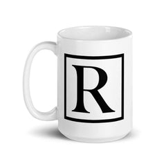 Letter R Border Monogram Coffee Tea Cup Mug, Mug, $ 17.50, A Moment Of Now™