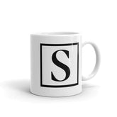 Letter S Border Monogram Coffee Tea Cup Mug, Mug, $ 17.50, A Moment Of Now™
