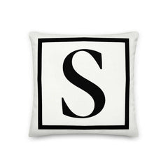 Letter S Border Monogram Decorative Throw Pillow Cushion, Pillow, $ 64.50, A Moment Of Now™