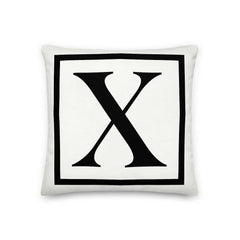 Letter X Border Monogram Decorative Throw Pillow Cushion, Pillow, $ 64.50, A Moment Of Now™