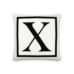 Letter X Border Monogram Decorative Throw Pillow Cushion, Pillow, $ 64.50, A Moment Of Now™