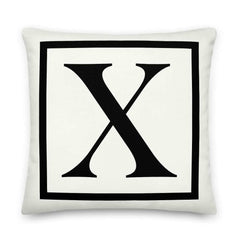 Letter X Border Monogram Decorative Throw Pillow Cushion, Pillow, $ 64.50, A Moment Of Now™