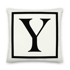 Letter Y Border Monogram Decorative Throw Pillow Cushion, Pillow, $ 64.50, A Moment Of Now™