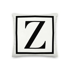 Letter Z Border Monogram Decorative Throw Pillow Cushion, Pillow, $ 64.50, A Moment Of Now™