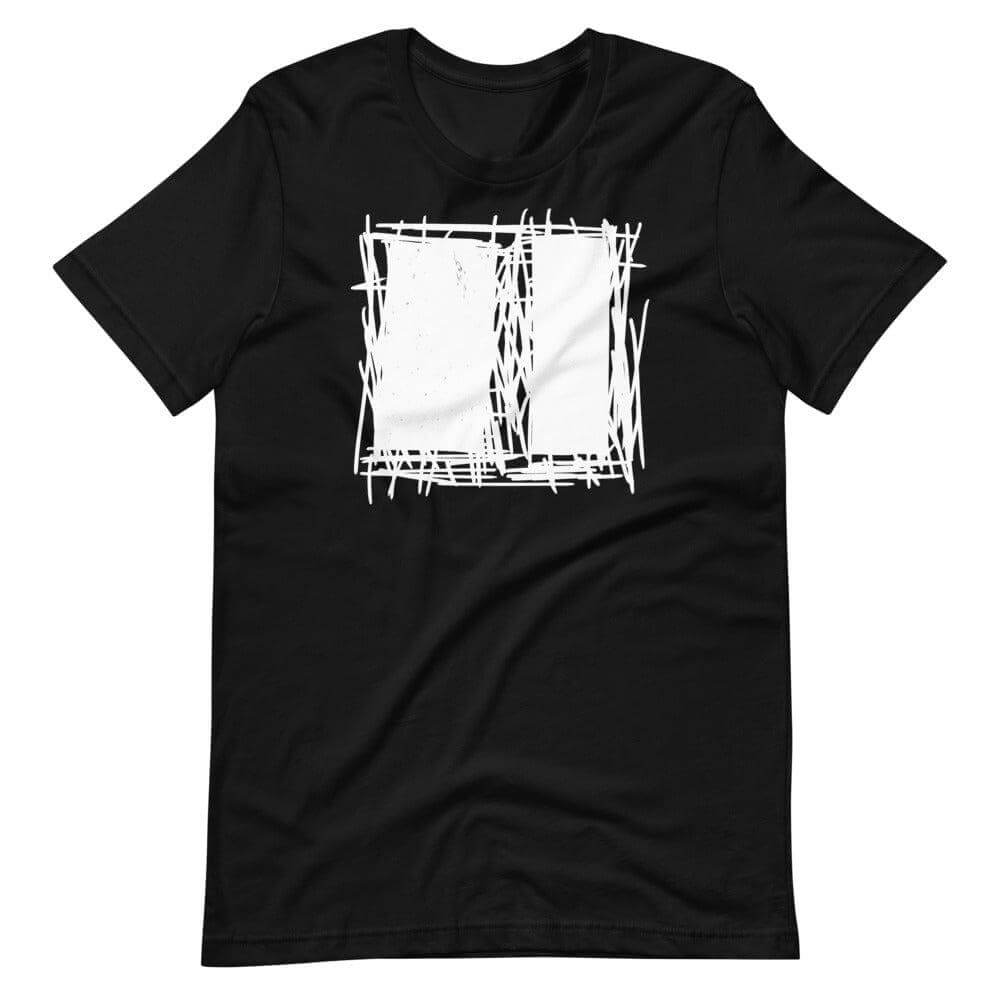 Lucina Black Abstract Scribble Short-Sleeve Unisex T-Shirt, Clothing T-shirts, $ 39.00, A Moment Of Now™