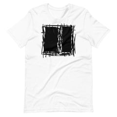 Lucina White Abstract Scribble Short-Sleeve Unisex T-Shirt, Clothing T-shirts, $ 39.00, A Moment Of Now™