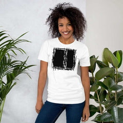 Lucina White Abstract Scribble Short-Sleeve Unisex T-Shirt, Clothing T-shirts, $ 39.00, A Moment Of Now™