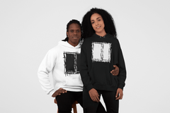 Lucina Black Abstract Scribble Short-Sleeve Unisex Hoodie, Hoodie, $ 46.50, A Moment Of Now™
