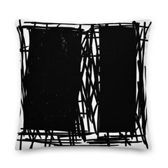 Lucina Black White Scribble Art Decorative Throw Pillow Cushion, Pillow, $ 71.50, A Moment Of Now™