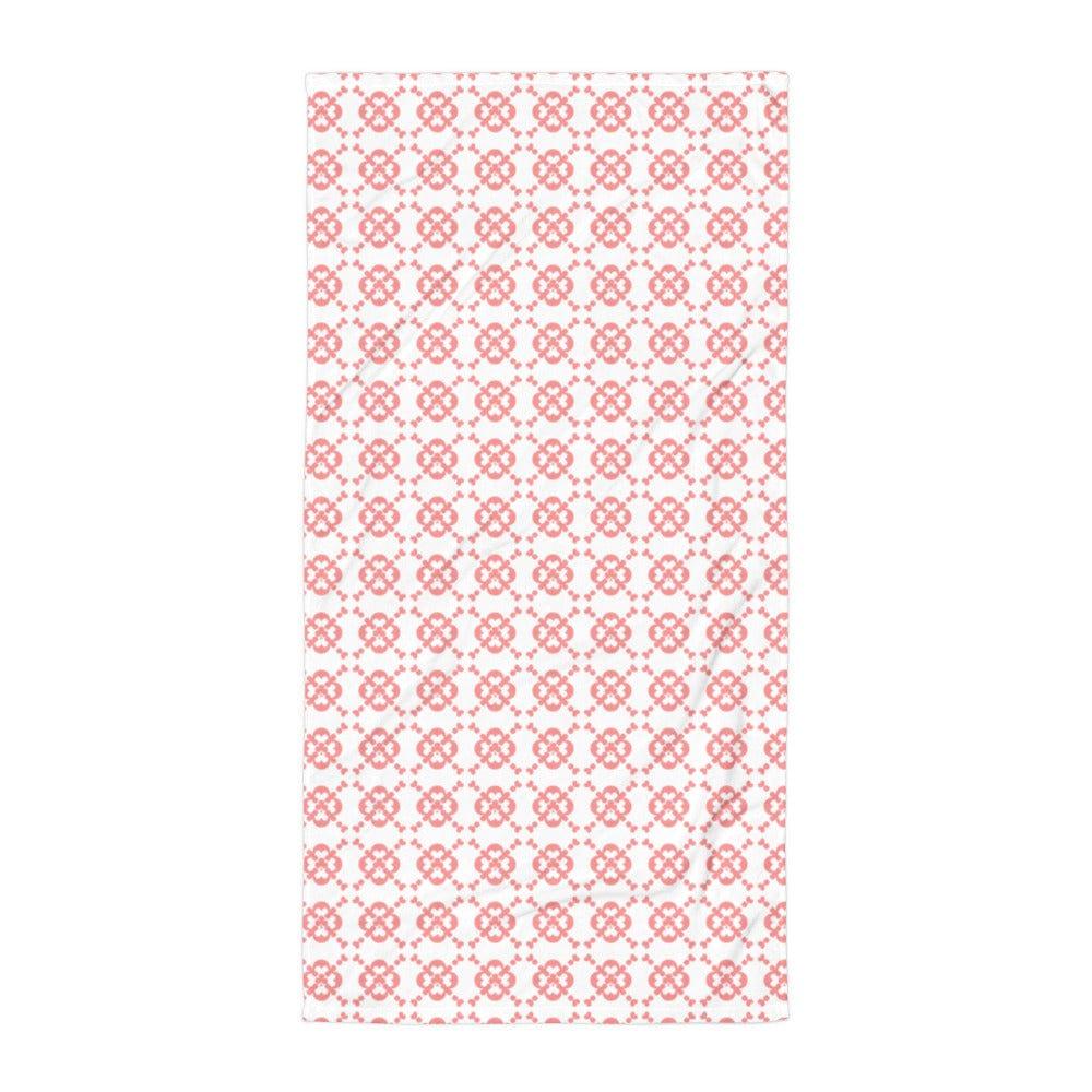 Minimal Club Pattern Pink Blush on White Beach Bath Towel, Towel, $ 42.50, A Moment Of Now™
