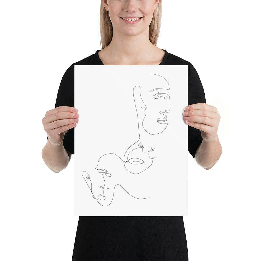 Minimal Line Art - Faces Matte Poster, Poster, $ 33.00, A Moment Of Now™