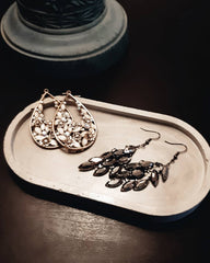 Minimalist Style Oval Concrete Multi-purpose Tray Candle Jewelry Holder, Concrete Tray, $ 19.00, A Moment Of Now™