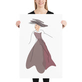 Modern Art Abstract Line Art Drawing - Lady Noona Luster Photo Paper Poster Print, Poster, $ 47.00, A Moment Of Now™