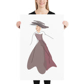 Modern Art Abstract Line Art Drawing - Lady Noona Matte Poster Print, Poster, $ 43.00, A Moment Of Now™