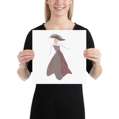 Modern Art Abstract Line Art Drawing - Lady Noona Matte Poster Print, Poster, $ 34.00, A Moment Of Now™