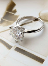 Moissanite Women's Round Solitaire Engagement Wedding Promise Bridal Rings, Rings, $ 150.00, A Moment Of Now™