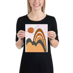 Morning Sun Neutral Mid Century Abstract Line Art Matte Poster, Poster, $ 32.00, A Moment Of Now™