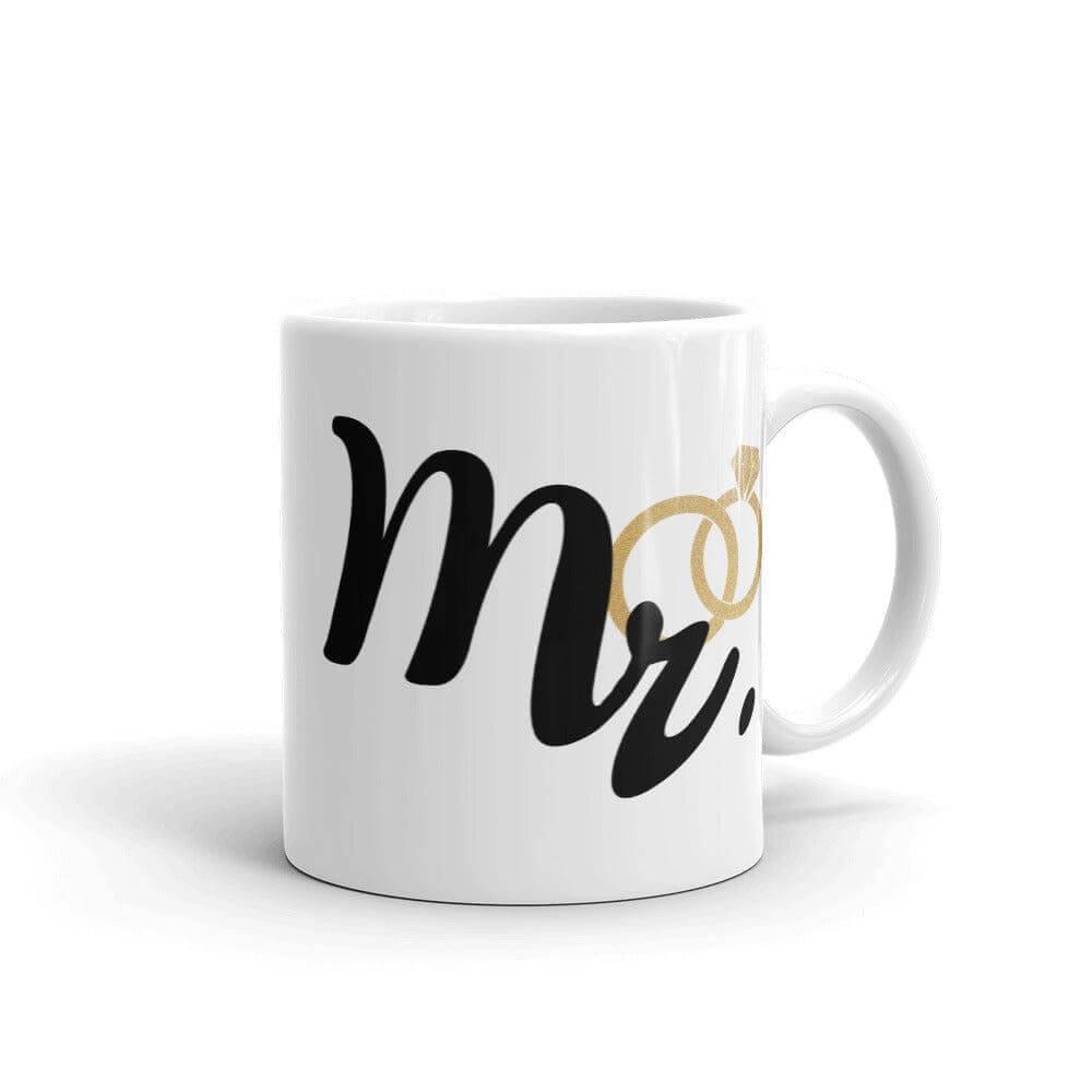 Mr. and Rings Newlywed Honeymoon Couple Coffee Tea Cup Mug, Mugs, $ 17.50, A Moment Of Now™