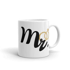 Mr. and Rings Newlywed Honeymoon Couple Coffee Tea Cup Mug, Mugs, $ 17.50, A Moment Of Now™