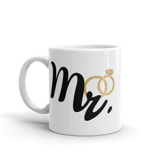 Mr. and Rings Newlywed Honeymoon Couple Coffee Tea Cup Mug, Mugs, $ 17.50, A Moment Of Now™