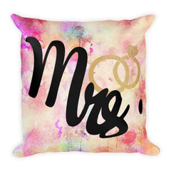 Mrs. and Rings Wife Couple Pillow Cushion, Pillows, $ 78.00, A Moment Of Now™