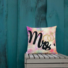 Mrs. and Rings Wife Couple Pillow Cushion, Pillows, $ 78.00, A Moment Of Now™