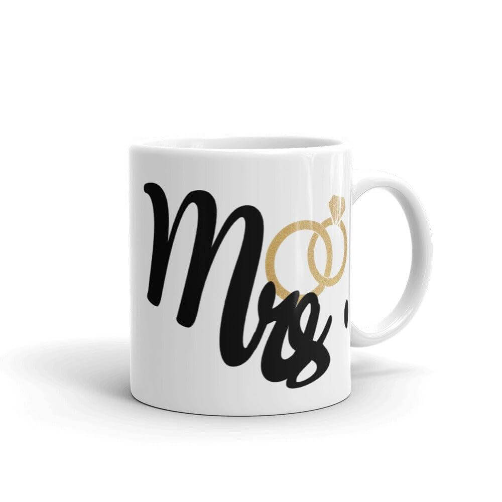 Mrs. & Rings NewlyWed Honeymoon Couple Coffee Tea Cup Mug, Mugs, $ 17.50, A Moment Of Now™