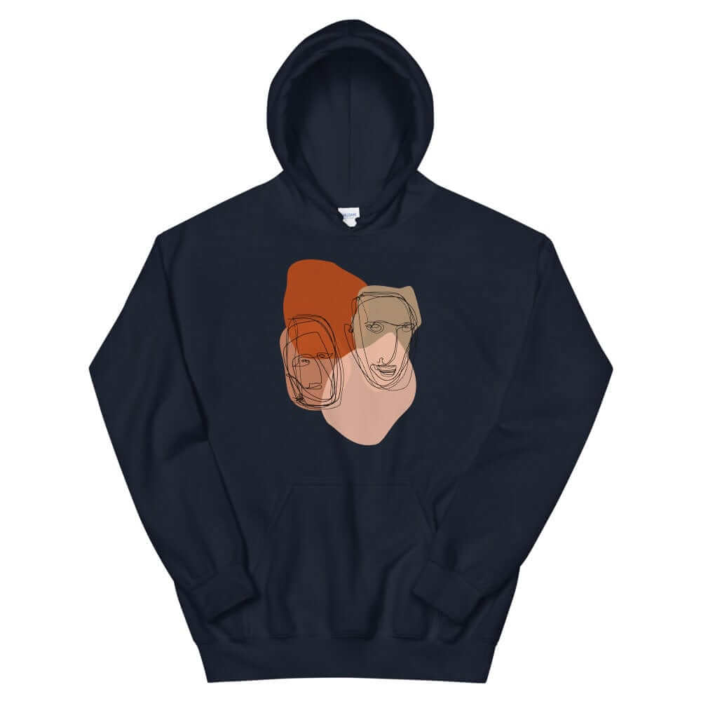 Multiples Abstract Line & Shape Mid Century Minimal Style Art Unisex Hoodie | Boutique In USA, Hoodie, $ 51.50, A Moment Of Now™