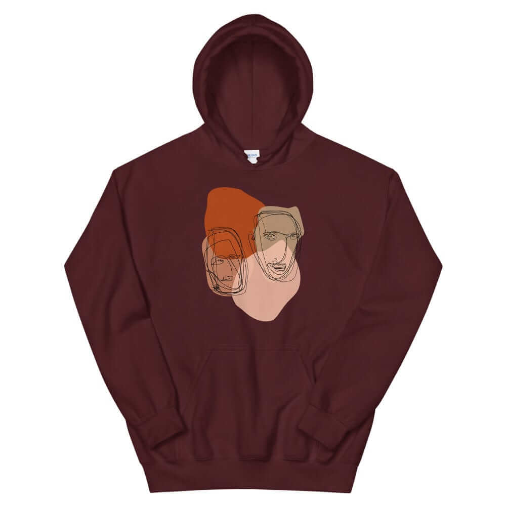 Multiples Abstract Line & Shape Mid Century Minimal Style Art Unisex Hoodie | Boutique In USA, Hoodie, $ 51.50, A Moment Of Now™