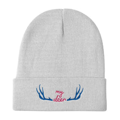 My Deer Embroidered Knit Beanie Hat, Hats, $ 26.00, A Moment Of Now™