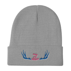 My Deer Embroidered Knit Beanie Hat, Hats, $ 26.00, A Moment Of Now™