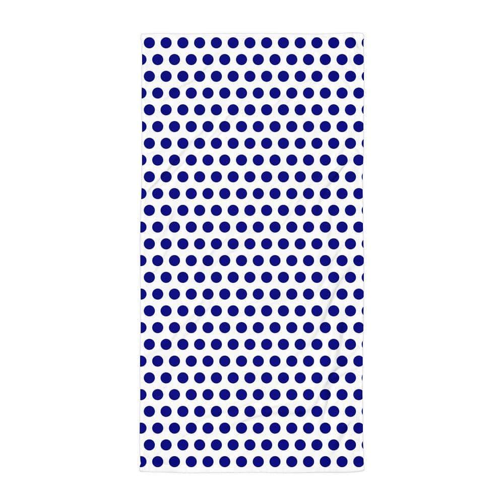 Navy Blue on White Polka Dots Beach Bath Towel, Towel, $ 42.95, A Moment Of Now™