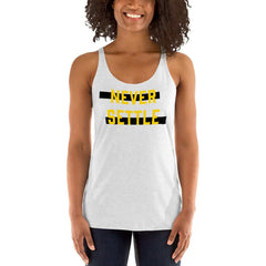 Never Settle Women's Racerback Tank | Motivational Workout Apparel, Tops, $ 30.74, A Moment Of Now™