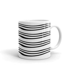 Nordic Waves Scandinavian Style Coffee Tea Cup Mug, Mugs, $ 17.50, A Moment Of Now™