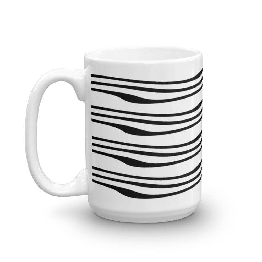 Nordic Waves Scandinavian Style Coffee Tea Cup Mug, Mugs, $ 17.50, A Moment Of Now™