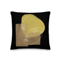 Odette Abstract Face Decorative Throw Pillow Cushion, Pillow, $ 64.50, A Moment Of Now™