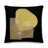 Odette Abstract Face Decorative Throw Pillow Cushion, Pillow, $ 71.50, A Moment Of Now™
