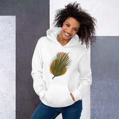 Palm Leaf and Stones abstract Art Graphic Unisex Hoodie, Hoodie, $ 51.50, A Moment Of Now™
