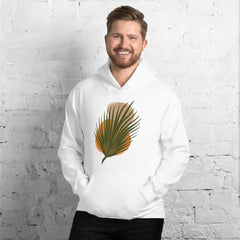 Palm Leaf and Stones abstract Art Graphic Unisex Hoodie, Hoodie, $ 51.50, A Moment Of Now™