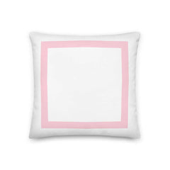 Pastel Pink Border Solid White Decorative Throw Accent Pillow Cushion, Pillow, $ 64.50, A Moment Of Now™