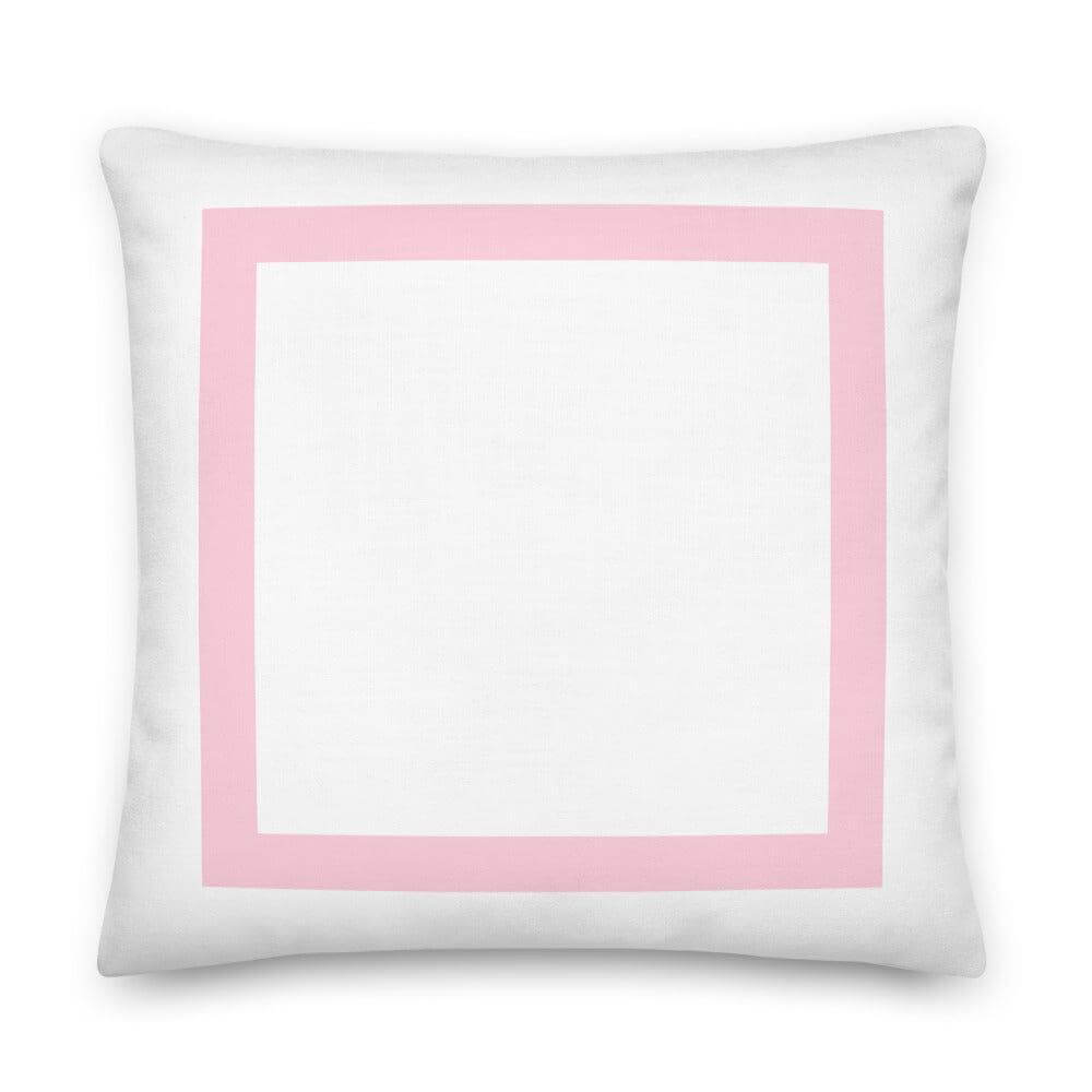 Pastel Pink Border Solid White Decorative Throw Accent Pillow Cushion, Pillow, $ 71.50, A Moment Of Now™